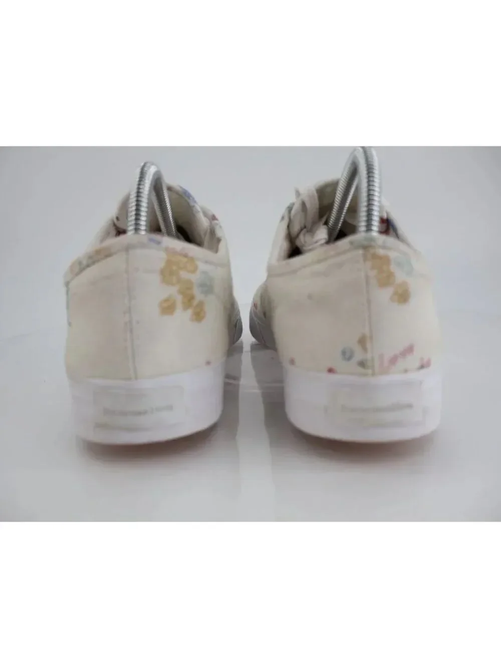 Reformation Hazel Canvas Sneakers Women’s Floral Embroidered Low Top Shoes Sz 10
